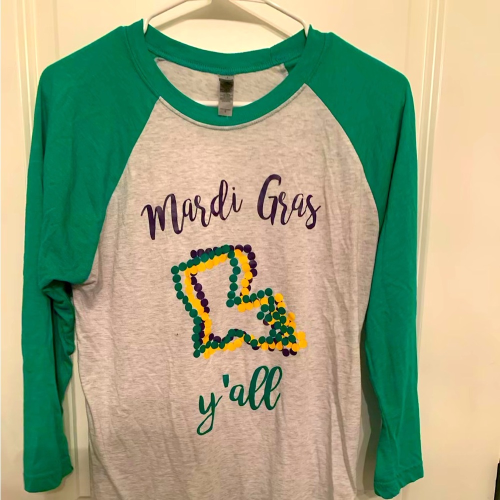 Long sleeve Mardi Gras shirt